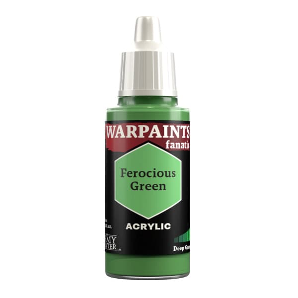 Army Painter Warpaints Fanatic: Acrylics - Ferocious Green - WP3054