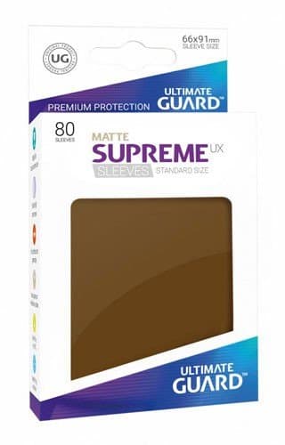 Ultimate Guard Supreme UX Sleeves (Lommer) Standard Size Matte Brown (Brun) (80)