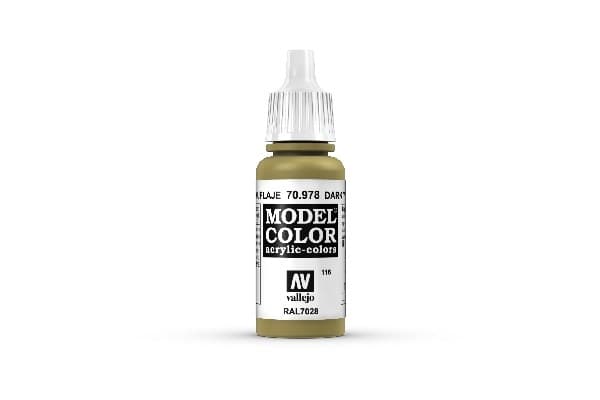 Vallejo Maling - Model Color: Dark Yellow - 17ml