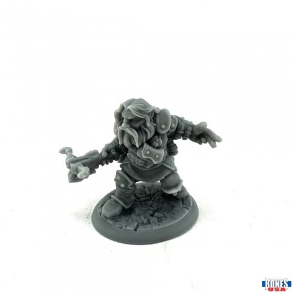 Reaper Bones USA Reaper Legends: Snorri Oathbreaker, Dwarf Rogue - Plastic Miniature
