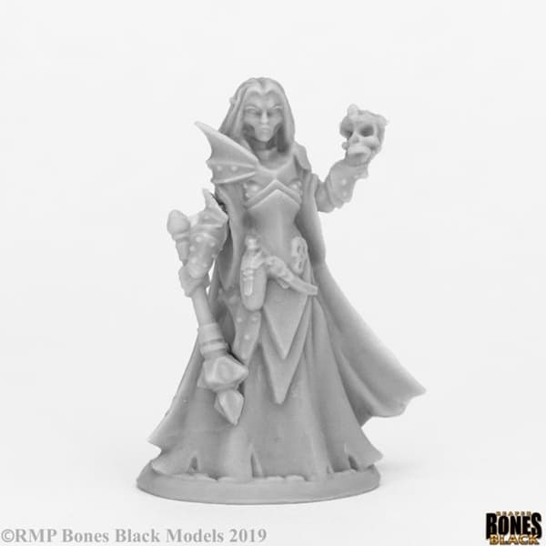 Reaper Bones Black: Dark Elf Priestess - Plastic Miniature