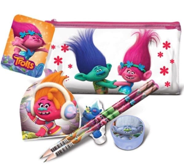 Trolls - Flat Filled Pencil Case (School Stationery Kids Toy Gift)