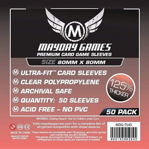 Mayday Games - Square Card Sleeves (Premium) - 80x80mm - 50 Lommer - #MAY7145
