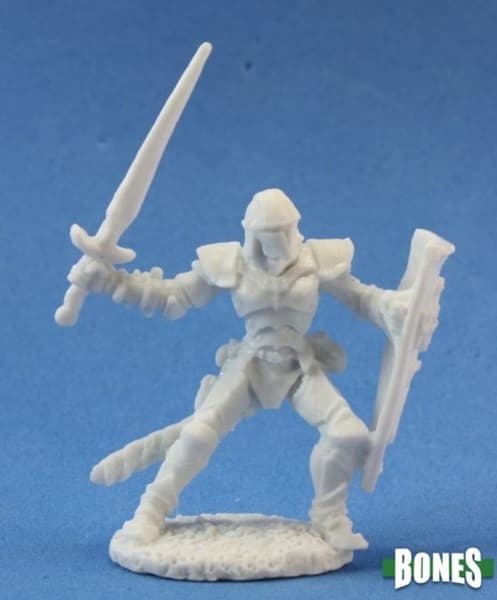 Reaper Bones Classic: Barnabas, Human Warrior - Plastic Miniature