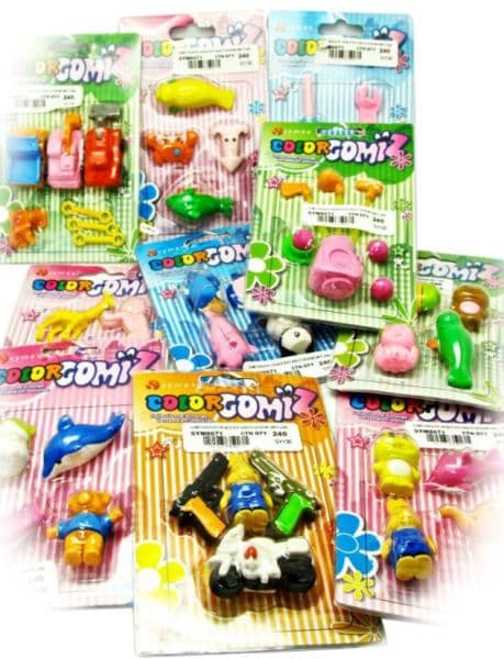 Color Gomiz Erasers - Blister Card 21 Designs Tilfældigt udvalgt (Random)