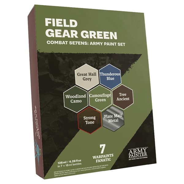 Army Painter - Warpaints Fanatic: Field Gear Green Combat Se7ens Army Paint Set - WP8119P