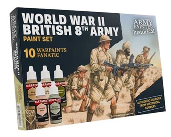 Army Painter - Warpaints Historical (Warpaints Fanatic): World War II British 8th Army Paint Set - WP8113P