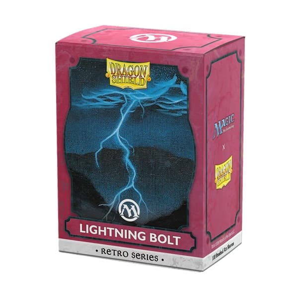 Dragon Shield Deck Protectors - Brushed Art Sleeves: Magic: The Gathering - Retro Series: Lightning Bolt - 100 lommer - Dragonshield - Sleeves #AT-16534