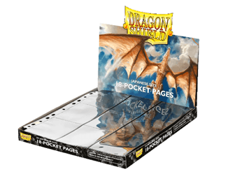Dragon Shield 18-Pocket Pages: Japanese size (Mappelommer til Ringbind) Side-Loading Black (Sort) (50)
