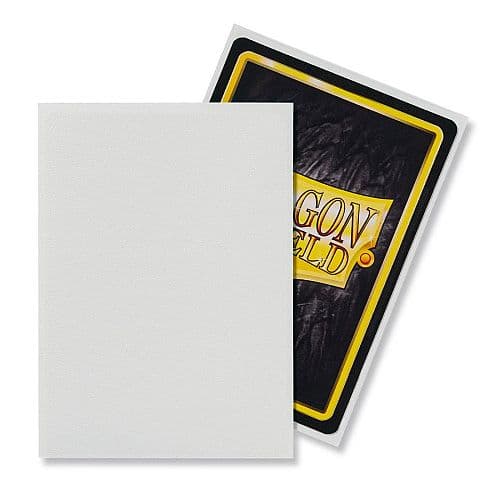 Dragon Shield Deck Protectors - Matte: White (Hvid) - 100 lommer - Dragonshield - Sleeves #AT-11005
