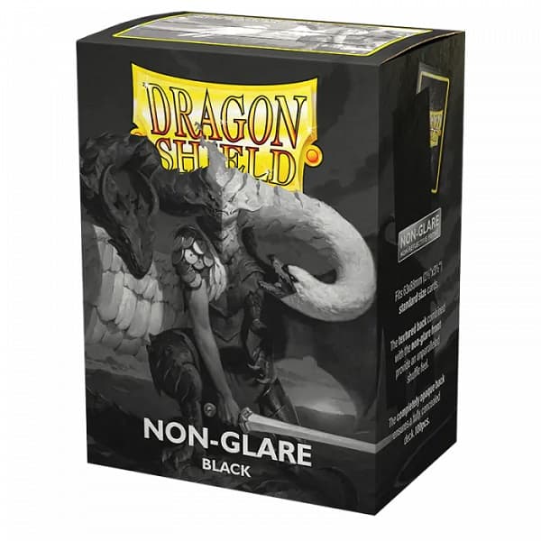 Dragon Shield Deck Protectors - Matte Non-Glare V2: Black (Sort) - 100 lommer - Dragonshield - Sleeves #AT-11822