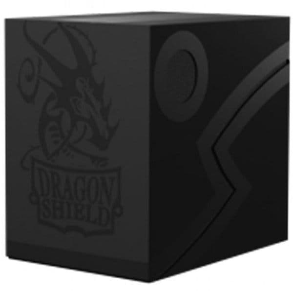 Dragon Shield Double Shell (Deck Box) - Shadow Black/Black - Plads til 150 kort i lommer - Dragonshield #AT-30624
