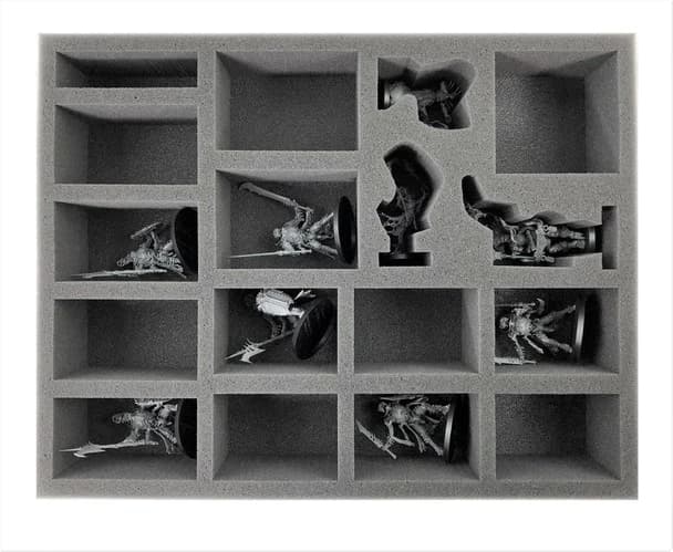 Age Of Sigmar Ossiarch Bonereapers Necropolis Stalkers And Immortis Guards With Characters Foam Tray (BFL) 15.5W X 12L X 2.5H