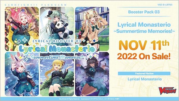 Cardfight!! Vanguard CCG D overDress Lyrical Set 03: Lyrical Monasterio ~Summertime Memories!~ Booster Pack - Engelsk