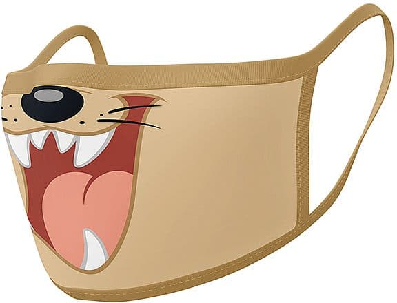 Decorative Face Mask - Looney Tunes - Taz The Tasmanian Devil (Face) (2-Pack)