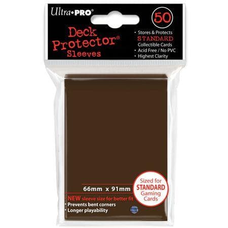 50 lommer - Ultra Pro - PRO-Gloss: Solid Brown (Brun) (Høj kvalitet) - Sleeves #84027