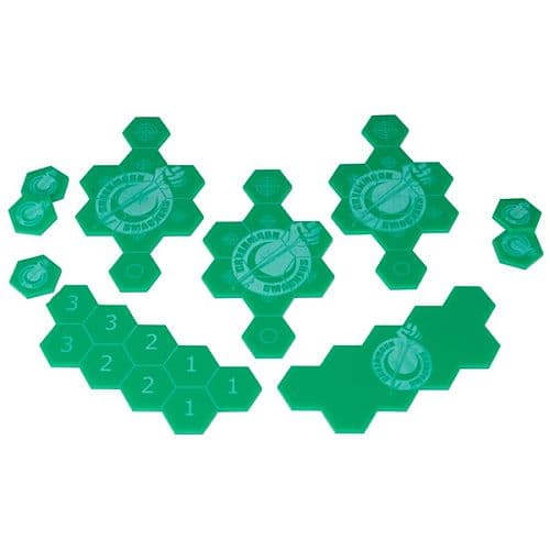 DreadBall - Accessories - Game board: Acrylic Inserts: Greenmoon Smackers (Green)