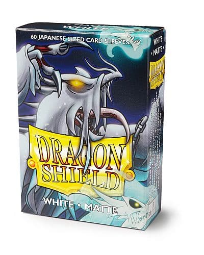 Dragon Shield Small/Japanese Size Deck Protectors - Matte: White (Hvid) - 60 lommer - Dragonshield (Yugioh) - Sleeves #AT-11105
