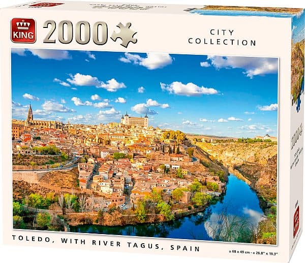 Puzzle - City Collection: Toledeo, With River Tagus, Spain (2000 pieces)