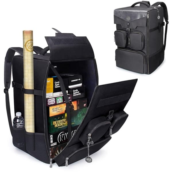Enhance Gaming: Board Game Backpack (Taske/Rygsæk) - Game Storage Collector's Edition (Dragon Black)