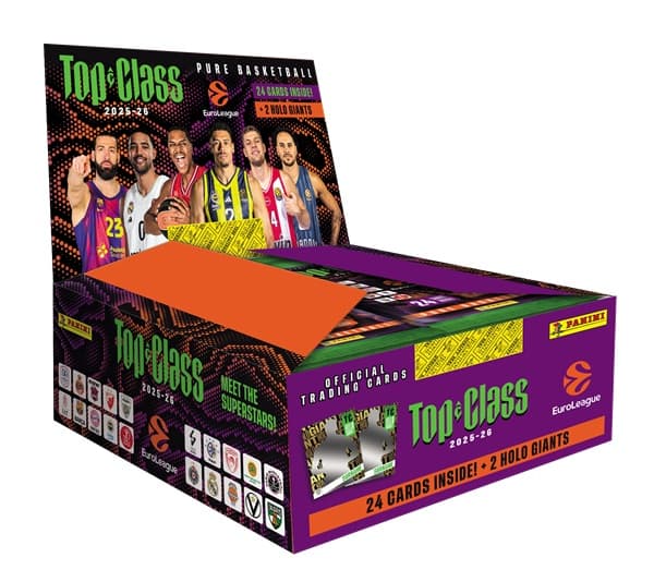 Panini Basketball Top Class: EuroLeague 2025-26 - Value Pack (Fat Pack) Booster Display - 1 Box med 10 Pakker