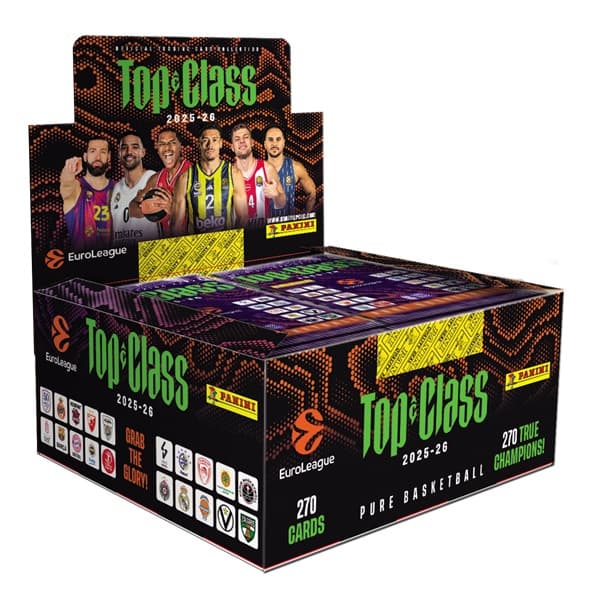 Panini Basketball Top Class: EuroLeague 2025-26 - Booster Display - 1 Box med 24 Pakker