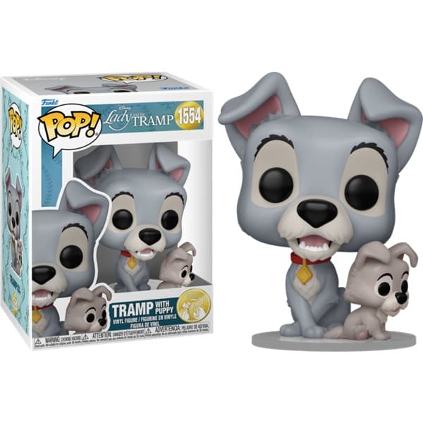 Funko Pop: Lady and the Tramp - 70th Anniversary - Tramp with Puppy #1554 - Vinyl Figure 9cm