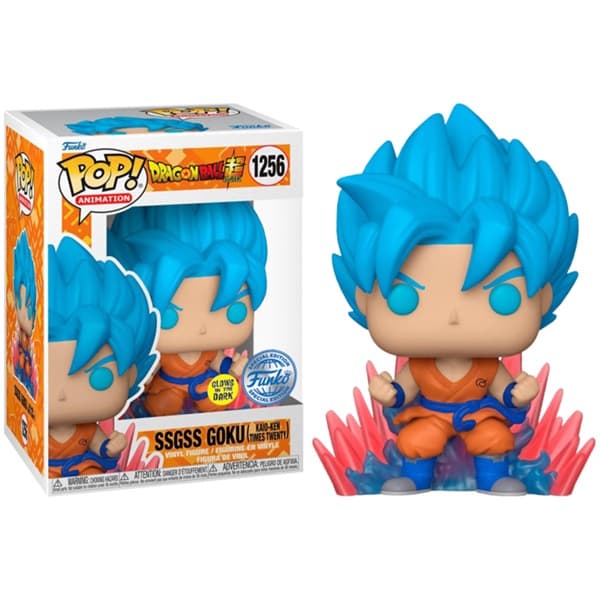 Funko Pop: Dragon Ball Super - SSGSS Goku (Kaio-Ken Times Twenty) #1256 - Vinyl Figure 9cm
