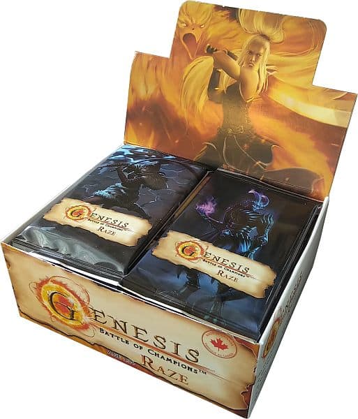 Genesis: Battle of Champions TCG: Raze Booster Display (Box med 24 Pakker)