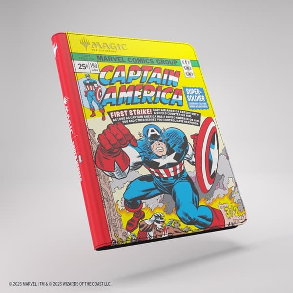 Gamegenic - Mappe: Magic: The Gathering - Marvel Super Heroes - Zip-Up Album 18-Pocket (Holder 360 Kort) - Captain America/Black Panther
