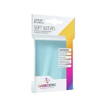 Gamegenic - Soft Sleeves - Clear (Transparent) (100 Kortlommer)