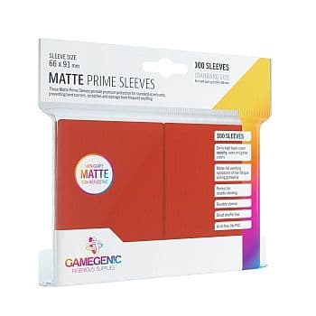 Gamegenic - Matte Prime Sleeves: Red (Rød) (100 Kortlommer)