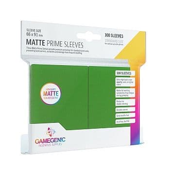 Gamegenic - Matte Prime Sleeves: Green (Grøn) (100 Kortlommer)