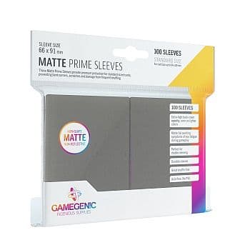 Gamegenic - Matte Prime Sleeves: Dark Gray (Mørkegrå) (100 Kortlommer)