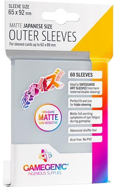 Gamegenic - Outer Sleeves - Matte Small/Japanese Size (60 Kortlommer)