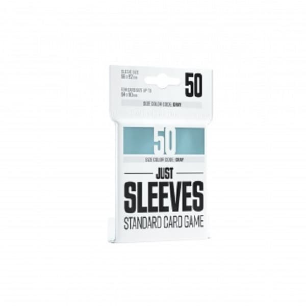 Gamegenic: Just Sleeves: Standard Card Game Size - Clear (Transparent) (50 Kortlommer)