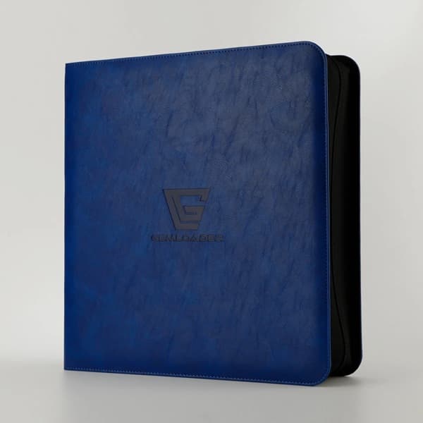 Mappe - Gemloader - Premium 4-Pocket Graded Card Ring Binder (Ringbind): Blue (Holder 28 kort i slabs)
