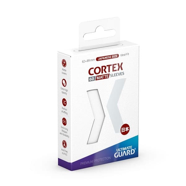 Ultimate Guard - Cortex Sleeves (Kortlommer) - Japanese Size Matte White (Hvid) (60 Sleeves)