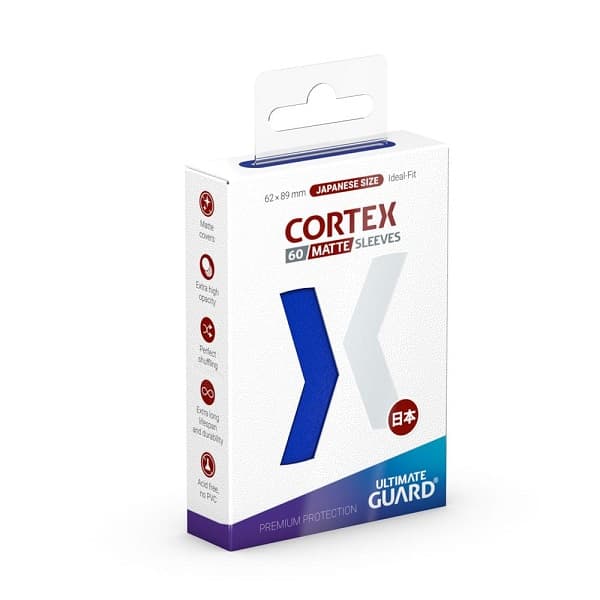 Ultimate Guard - Cortex Sleeves (Kortlommer) - Japanese Size Matte Blue (Blå) (60 Sleeves)