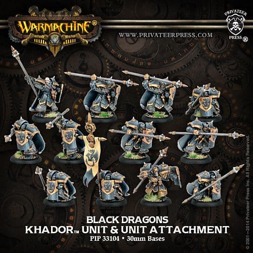 Khador: Iron Fang Pikemen/Black Dragons - Khador Unit (1 Leader, 9 Grunts, 1 Unit Attachment) - PIP-33104