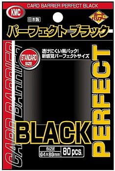 80 lommer - KMC Perfect Black - Dobbelt beskyttelse! - Perfect Size Card Barrier Sleeves (64x89mm)