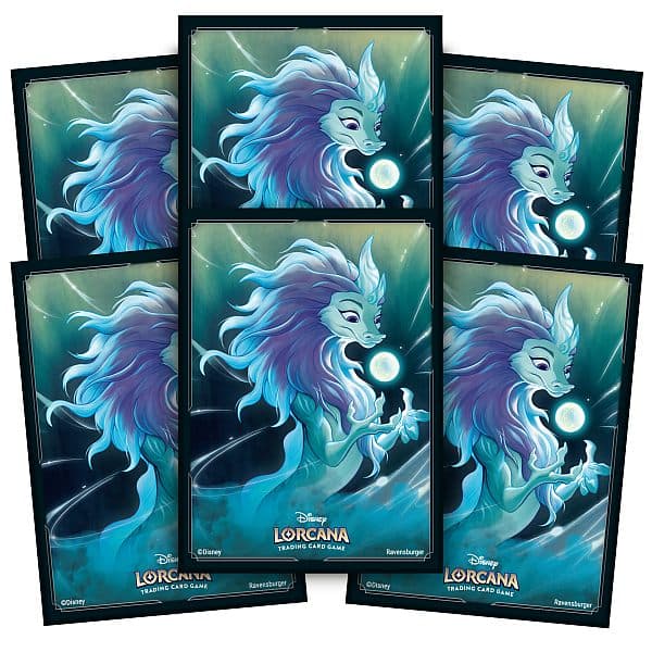 65 lommer! Disney Lorcana TCG: Set 02 - Rise of the Floodborn: Sisu - Divine Water Dragon - Deck Protector Sleeves