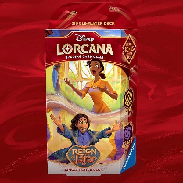 Disney Lorcana TCG: Set 8 - Reign of Jafar - Single-Player Starter Deck: Amber/Amethyst (Tiana & Bruno)