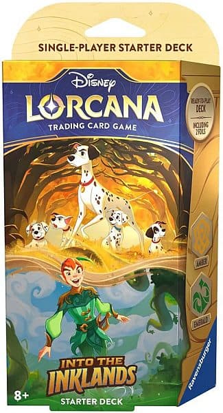 Disney Lorcana TCG: Set 03 - Into the Inklands - Starter Deck: Amber/Emerald (Pongo & Peter Pan)
