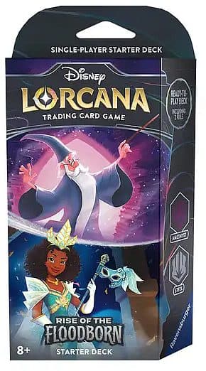 Disney Lorcana TCG: Set 02 - Rise of the Floodborn - Starter Deck: Amethyst/Steel (Merlin & Tiana)