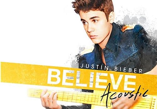 ! Super Udsalg Desk Mat/Hård Bordmåtte/Bordskåner - Justin Bieber Believe - 34,5x49,5 cm