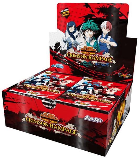 UFS My Hero Academia Card Game - Wave 2: Crimson Rampage - Booster Box (Display, 24 Packs)
