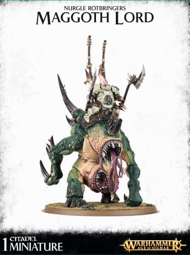 Maggotkin of Nurgle - Maggoth Lord (Bloab Rotspawned/Morbidex Twiceborn/Orghotts Daemonspew) - 99120201038 DO