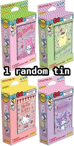 Panini Hello Kitty & Friends Trading Card Collection: Fun Together - Pocket Tin (Mini) - 5 Booster Packs + 1 Limited-Kort