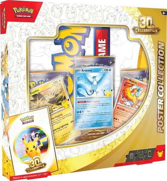 Pokemon Mega Evolution: 30th Celebration - Poster Collection Box (3 Boosters + Plakat)